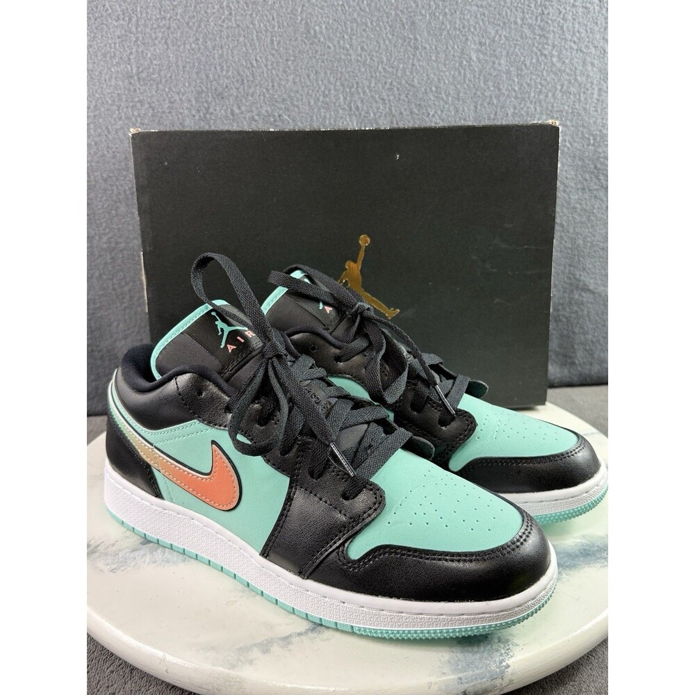 Nike Air Jordan 1 Low SE Tropical Twist Teal Black White Shoes 7Y Women 8.5 New